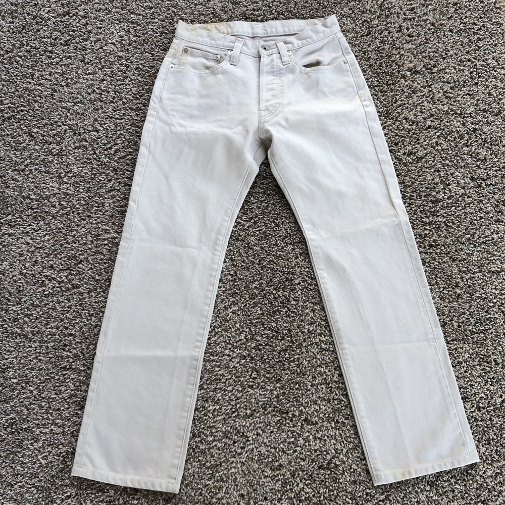Iron Heart Canvas Pants Size 30 (Fits 28x28) Beige Chino Straight Leg Japan READ